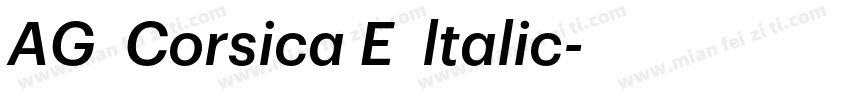 AG  Corsica E  ltalic字体转换